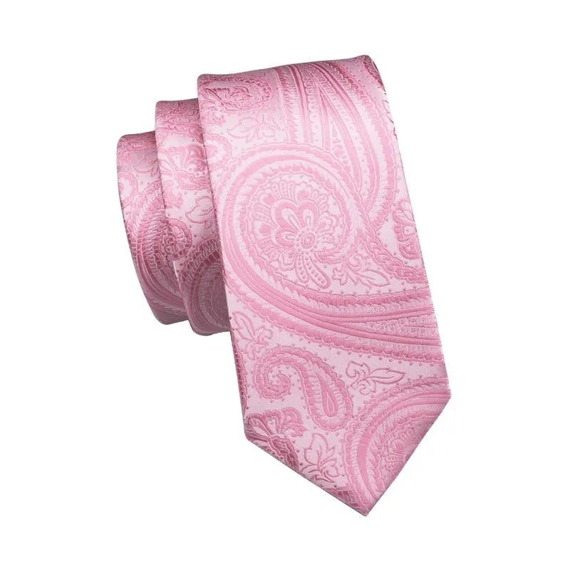 Barry. Wang Pink Paisley Tie Hanky Cufflinks Gift Box Set sold by Barrywang product image thumbnail 5