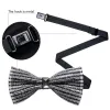 Barry. Wang Shining Black White Rhinestones Pre-tied Bowties Fashion For Wedding Party sold by Barrywang