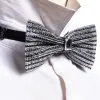 Barry. Wang Shining Black White Rhinestones Pre-tied Bowties Fashion For Wedding Party sold by Barrywang