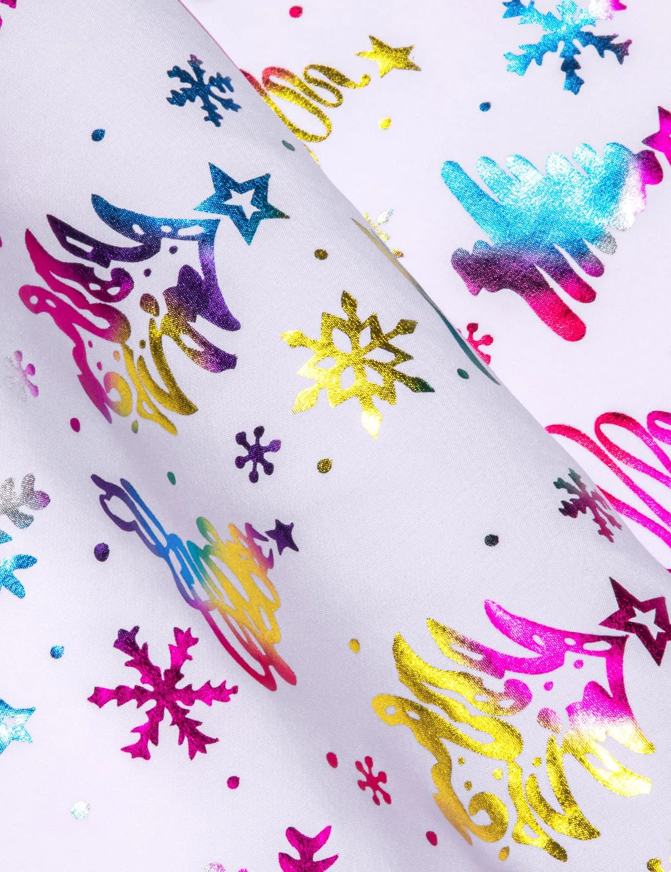 Barry. Wang Holiday Red Tree Pattern Colorful Print White Festival Shirt sold by Barrywang product image thumbnail 5