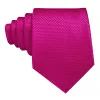 Barry Wang Rose Red Pink Solid Silk Tie Pocket Square Cufflinks Set sold by Barrywang