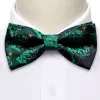 Christmas Green Xmas Tree Pre Tied Bow Tie Hanky Cufflinks Set sold by Barrywang