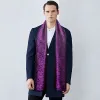 Barry Wang Silk scarf Luxury Purple Black  Floral Scarf sold by Barrywang
