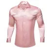 Barry.wang Fashion Pink Solid Silk Shirt sold by Barrywang