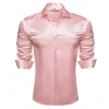 Barry.wang Fashion Pink Solid Silk Shirt sold by Barrywang