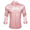 Barry.wang Fashion Pink Solid Silk Shirt sold by Barrywang