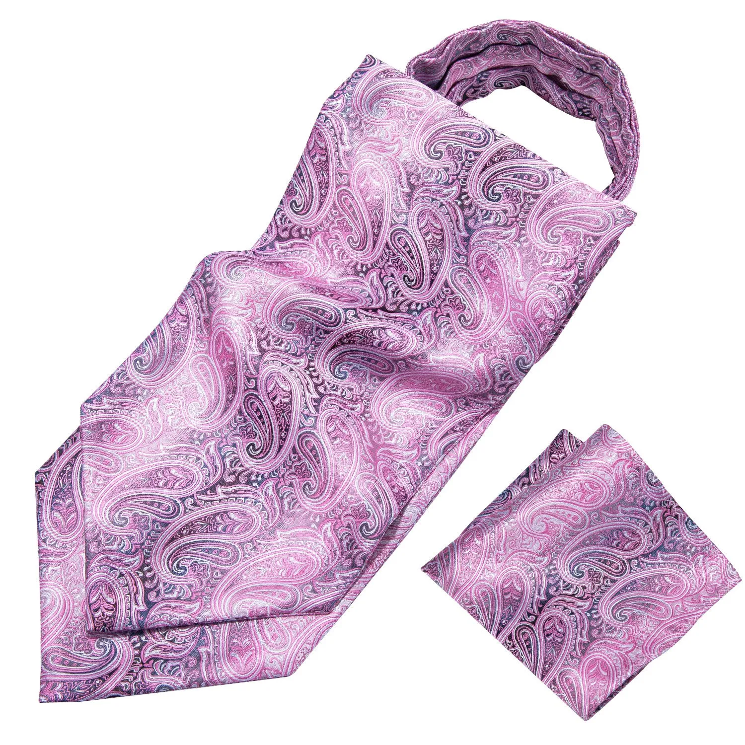 Pink Paisley Ascot Handkerchief Cufflinks sold by Barrywang product image thumbnail 5