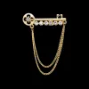 Barry.wang Men's Tie Accessories Novelty Alloy Metal Flower Key Diamond Lapel Pin sold by Barrywang