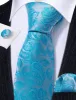 Barry Wang Blue Tie Sky Blue Paisley Silk 63 Inches Extra Long Tie Set sold by Barrywang