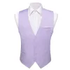 Barry. Wang Vest for Men Thistle Solid V-Neck Button Silk Wedding Waistcoat sold by Barrywang