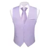 Barry. Wang Vest for Men Thistle Solid V-Neck Button Silk Wedding Waistcoat sold by Barrywang