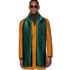 Barry Wang Silk scarf Luxury Green Plaid Scarf sold by Barrywang