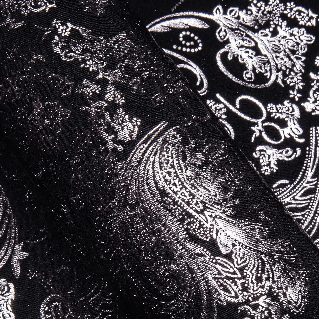 Barry. Wang Mens Grey Dress Shirt Paisley Jacquard Long Sleeve Button Down Business Shirt sold by Barrywang product image thumbnail 5