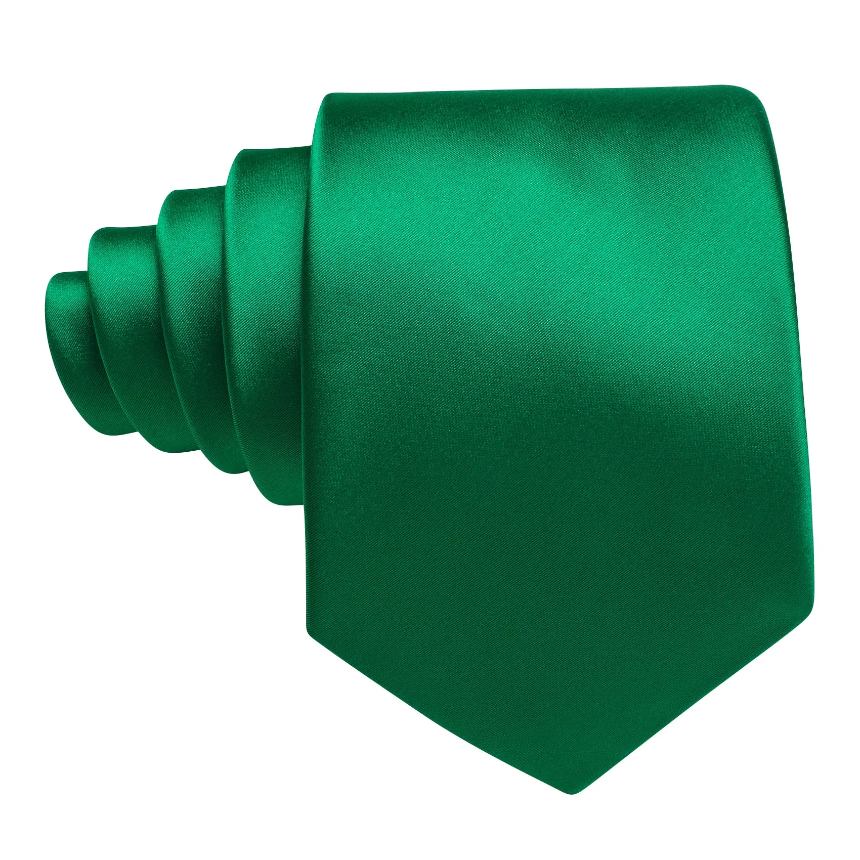 Barry Wang Emerald Green Solid Silk Tie Handkerchief Cufflinks Set For Men sold by Barrywang product image thumbnail 5