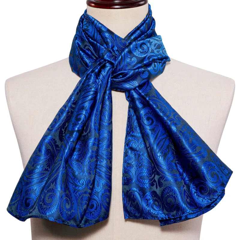 Barry Wang Luxury Blue Paisley Scarf sold by Barrywang