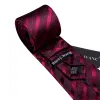Barry. Wang Burgundy Tie Black Red Pattern Mens Tie Hanky Cufflinks Set sold by Barrywang