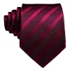 Barry. Wang Burgundy Tie Black Red Pattern Mens Tie Hanky Cufflinks Set sold by Barrywang