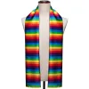 Barry Wang Rainbow Striped Silk Scarf for Men Accessory sold by Barrywang