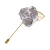 Barry Wang Accessories Grey Floral Lapel Pin Men's Brooch sold by Barrywang