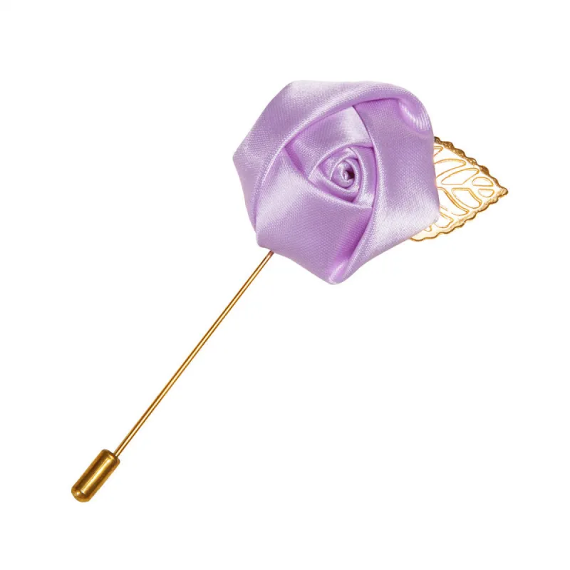 Barry Wang Accessories Mauve Floral Lapel Pin Men's Brooch sold by Barrywang