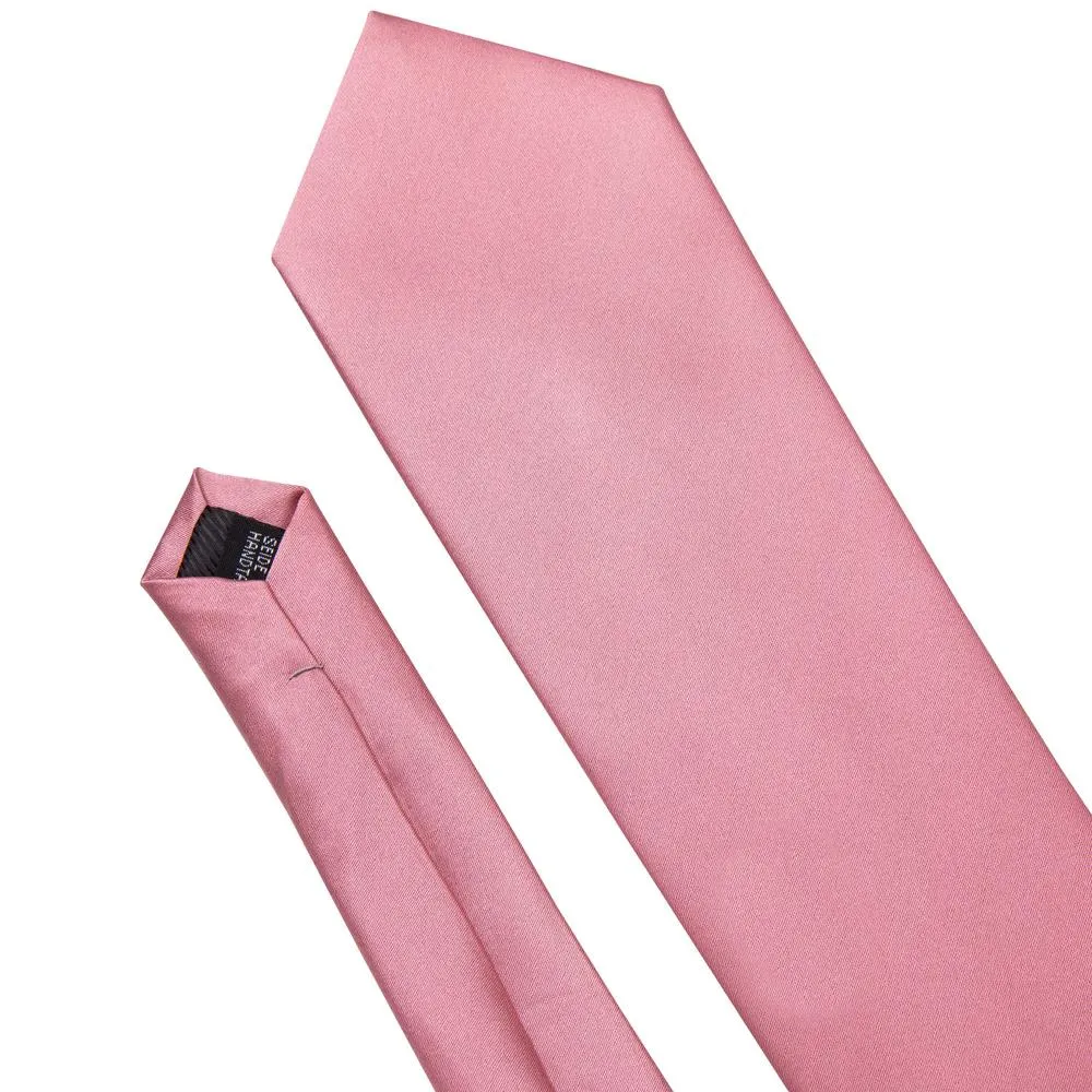 Barry. Wang Pink Solid Tie Hanky Cufflinks Set sold by Barrywang product image thumbnail 5