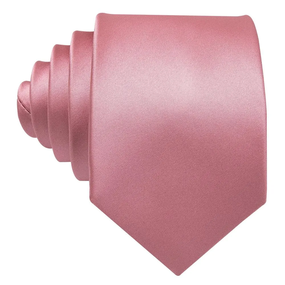 Barry. Wang Pink Solid Tie Hanky Cufflinks Set sold by Barrywang product image thumbnail 3