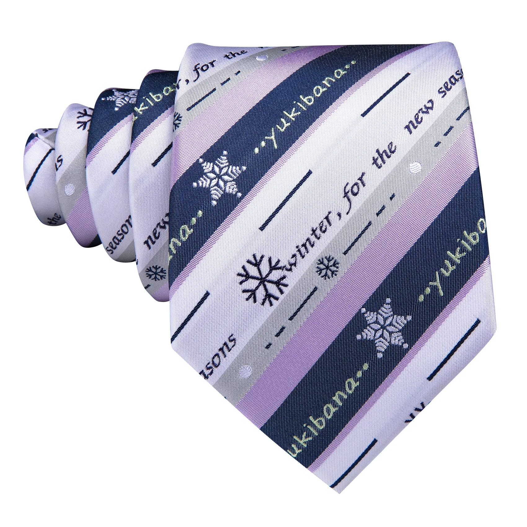 Christmas Snow Pattern Mens Striped Ties Necktie Handkerchief Cufflinks sold by Barrywang product image thumbnail 4