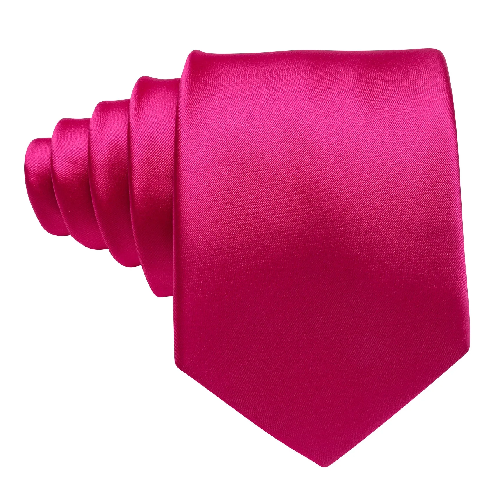 Plum Red Solid Silk Tie Handkerchief Cufflinks Set For Men sold by Barrywang product image thumbnail 5