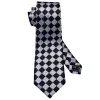 Awesome Black Plaid Tie Pocket Square Cufflinks Set sold by Barrywang