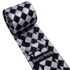 Awesome Black Plaid Tie Pocket Square Cufflinks Set sold by Barrywang
