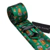 Barry Wang Christmas Green Butterbeer Holiday Necktie Hanky Cufflinks Set sold by Barrywang