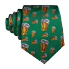 Barry Wang Christmas Green Butterbeer Holiday Necktie Hanky Cufflinks Set sold by Barrywang