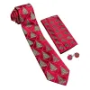 Barry Wang Silk Red Green Christmas Tree Plaid Designer Necktie Set for Men sold by Barrywang