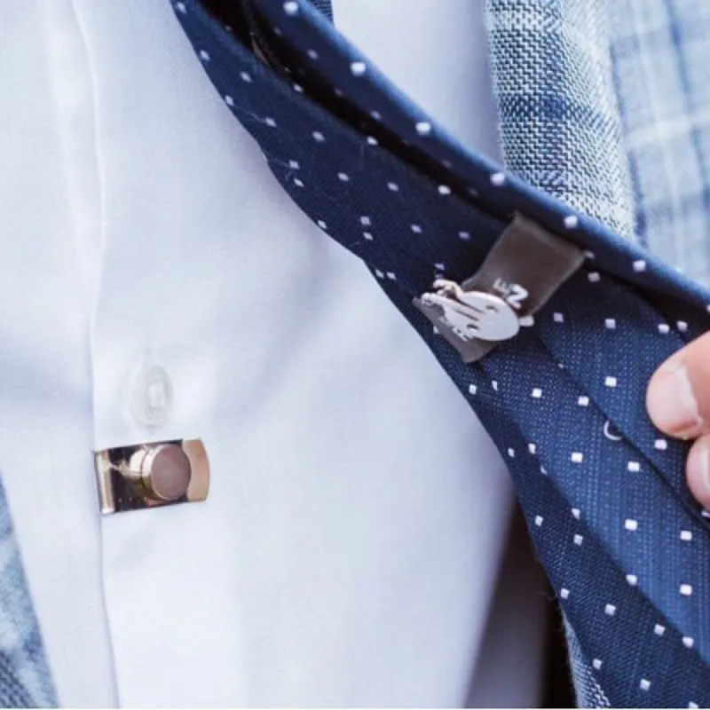 Barry. Wang Hidden Tie Fixed Invisible Stainless Steel Magnet Automatic Adsorption Tie Clip made by Barrywang