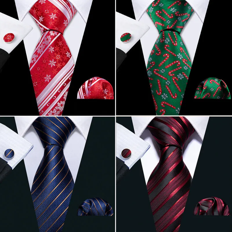 Black Friday 4PCS Bundles Deal Barry Wang Tie Hanky Cufflinks Set sold by Barrywang