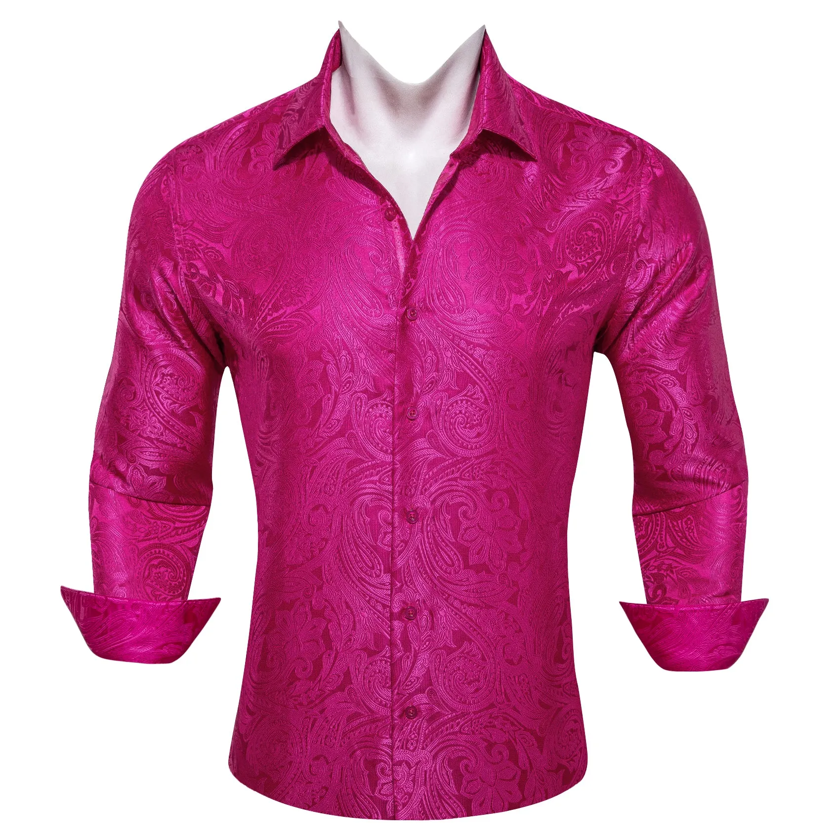 Black Friday 3PCS Bundles Deal Barry Wang Silk Button Up Mens Dress Shirts sold by Barrywang product image thumbnail 2