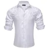 Barry.wang Fashion White Paisley Silk Men's Shirt sold by Barrywang