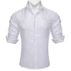 Barry.wang Fashion White Paisley Silk Men's Shirt sold by Barrywang