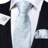 Barry Wang Mens White Peony Flower Silk Tie Handkerchief Cufflinks Set sold by Barrywang