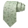 Barry Wang Mens Sage Green Floral Tie Wedding Necktie Set sold by Barrywang