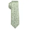 Barry Wang Mens Sage Green Floral Tie Wedding Necktie Set sold by Barrywang