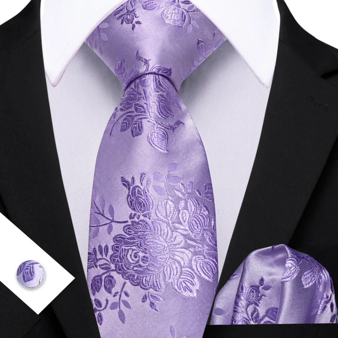 Barry. Wang Sage Green Floral Silk Tie Pocket Square Cufflinks Set Silk Men Tie sold by Barrywang product image thumbnail 5