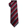 Barry. Wang Men's Black Red Silver Tie Striped Tie Pocket Square Cufflinks Set sold by Barrywang