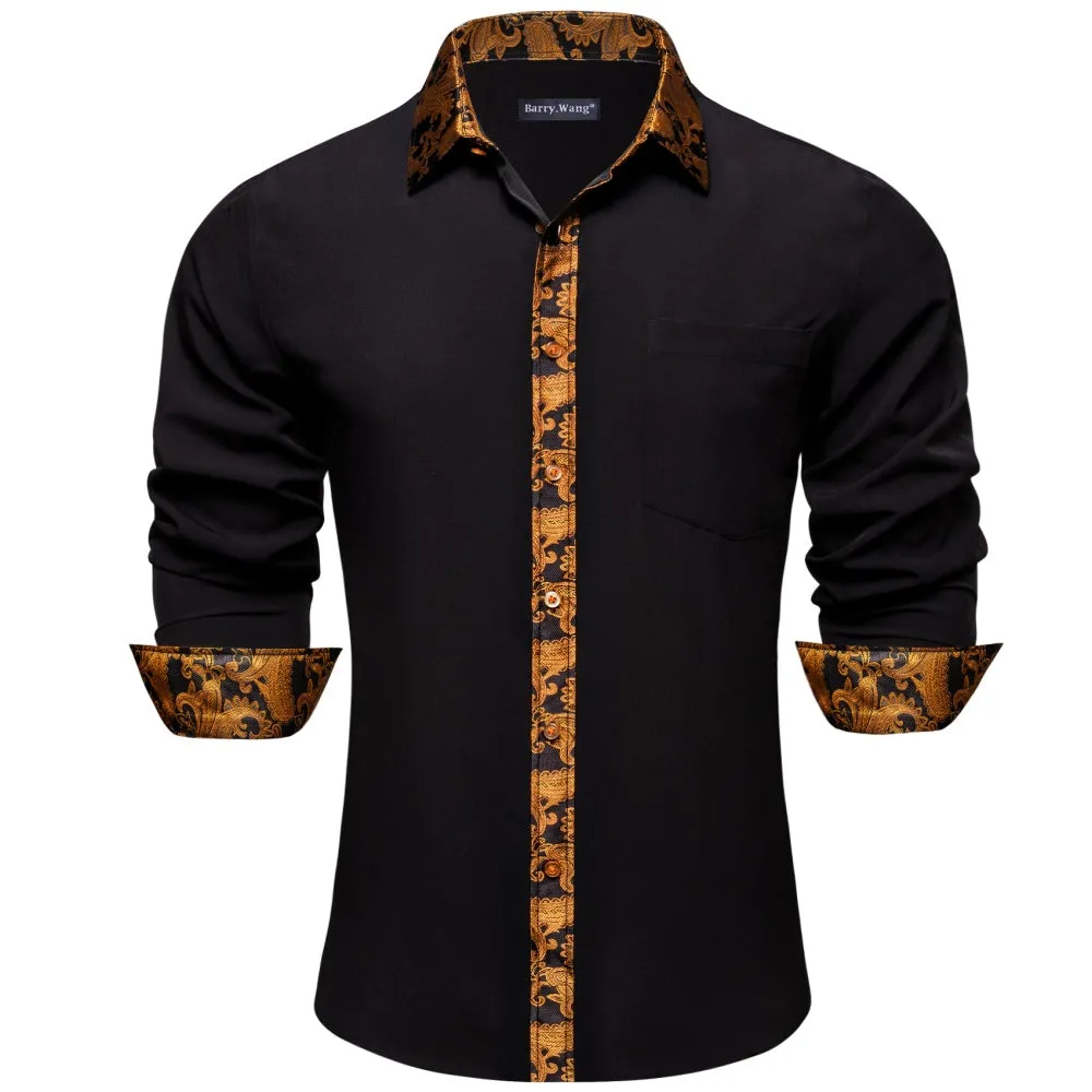 Barry. Wang Men's Dress Shirts Button Down Long Sleeve Formal Casual Shirt sold by Barrywang