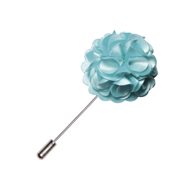 Barry. Wang Wedding Brooch Men Fashion Electric Blue Flower Lapel Pin sold by Barrywang