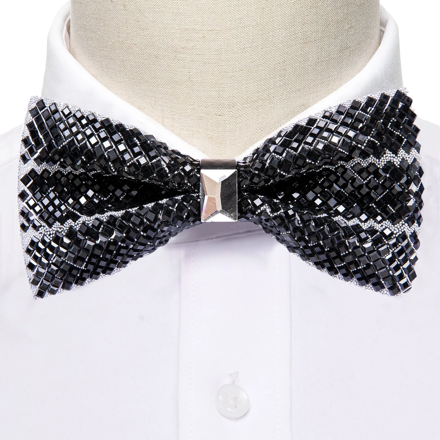 Shining Black Rhinestones Pre-tied Bowties Fashion For Wedding Party Flash Sale sold by Barrywang product image thumbnail 2