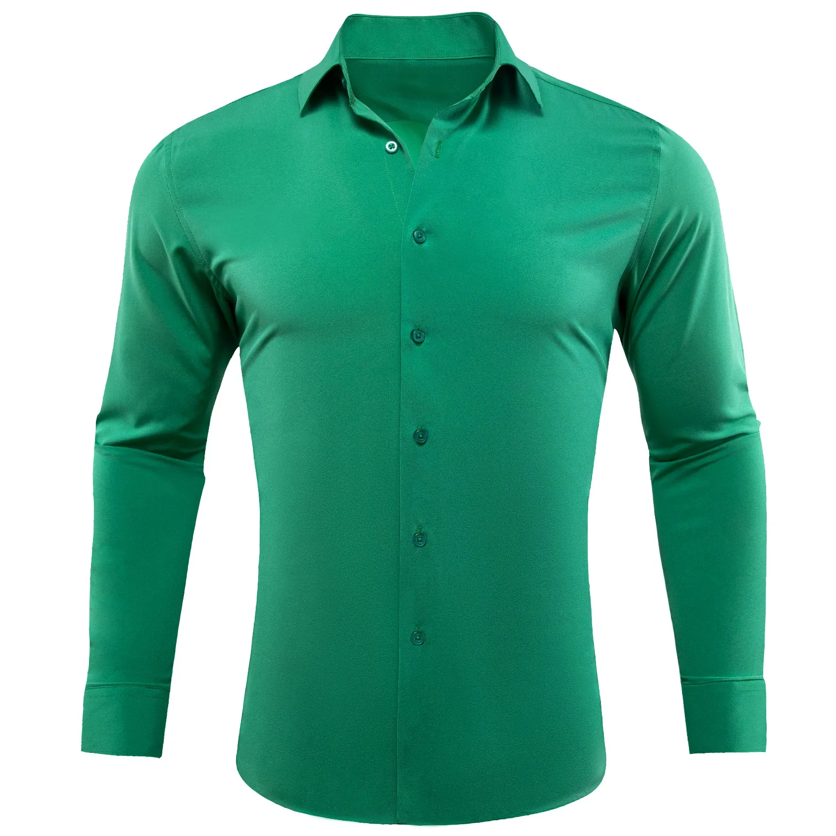 Barry.wang Seagreen Solid Silk Shirt Flash Sale sold by Barrywang
