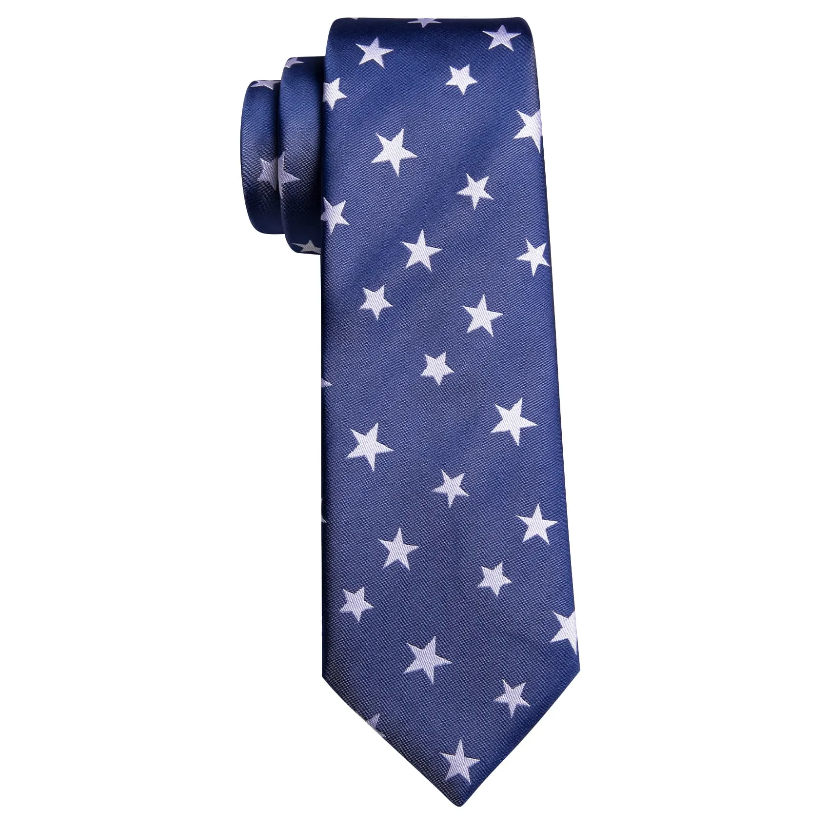 Barry Wang Blue White Star Ties for Men Independence Day Mens Tie Set sold by Barrywang product image thumbnail 5