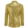 Barry Wang Men's Sequins Suit Shiny Gold Jacket Party Tuxedo Prom Festival Costume sold by Barrywang
