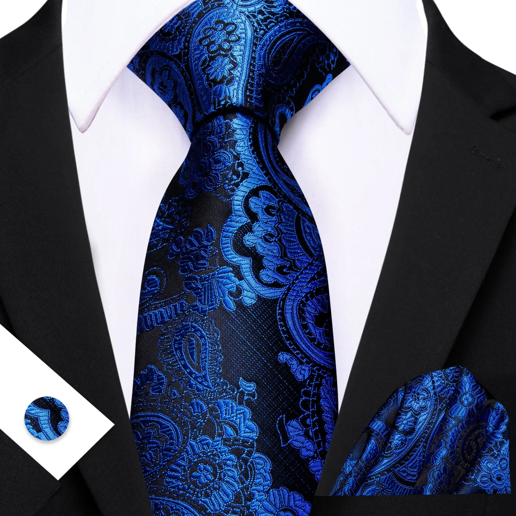 Barry. Wang Paisley Silk Tie Hanky Cufflinks Set sold by Barrywang product image thumbnail 3